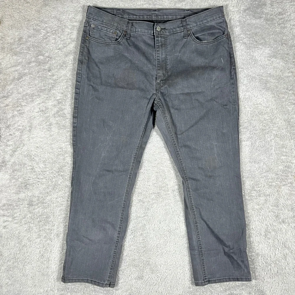 Levis 541 Athletic Taper Gray Jeans Mens 40x28 WaterLess Stretch Denim